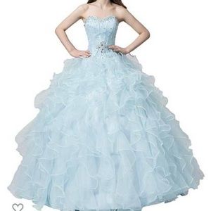 Light blue ball gown